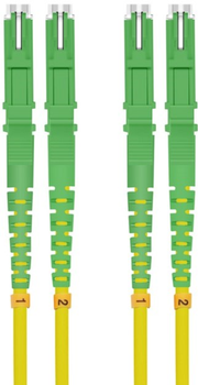 Patchcord światłowodowy Helos złącze dupleksowe E2000/APC (LSH) do złącza dupleksowego E2000/APC (LSH) Zielony 1 m (4005938546510)