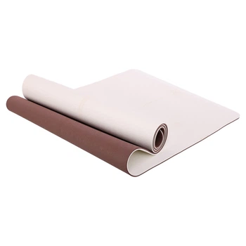 Коврик для фитнеса и йоги Bloom Flowers Yoga Mat 7031 размер 183x66x0,7см White-Brown
