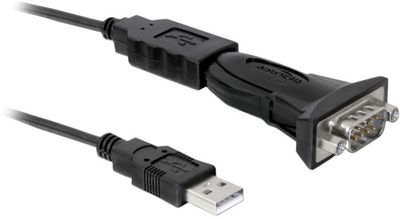 Adapter Delock USB 2.0 Type-A - USB 2.0 Type-A/RS-232 0.8 m Black (4043619662814)