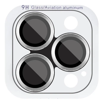 Захисне скло Metal Classic на камеру (в упак.) для Apple iPhone 16 Pro (6.3") / 16 Pro Max (6.9") Срібний / Silver