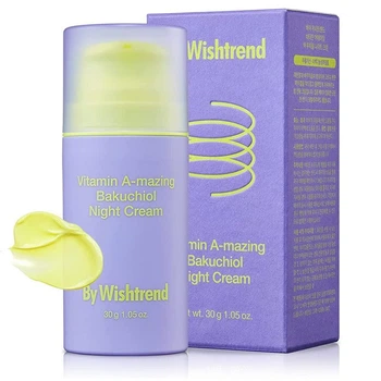 Ночной крем с бакучиолом и ретиналем By Wishtrend Vitamin A-mazing Bakuchiol Night Cream 30 мл