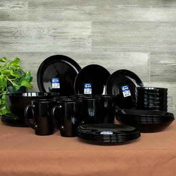 Набір посуду Luminarc Diwali Black 31 предмет у тех тарі