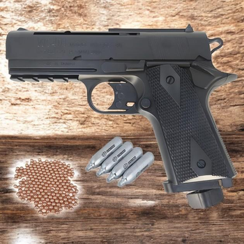 Пневматический пистолет WinGun 401 + 4 шт СО2 + 250 шариков BB