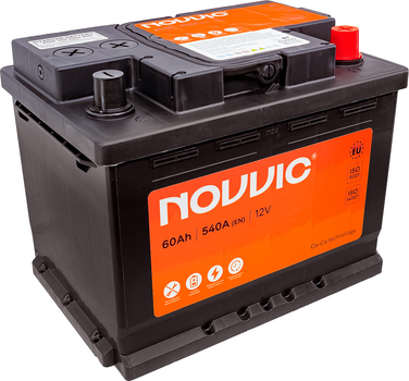Акумулятор NOVVIC 12 V 60 Ah 540 A R[+] (5999547770796)