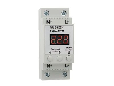 Реле контролю напруги на DIN-рейку Rubezh РКН-40proM (40А, 220В) (R817543801)
