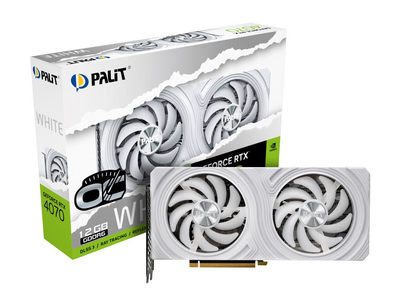 Відеокарта GF RTX 4070 12 GB GDDR6 White OC Palit (NE64070S19K9-1048L) white