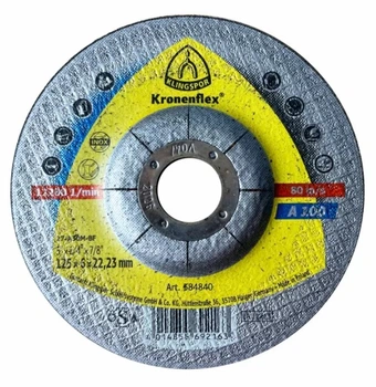 Зачистной диск Klingspor Kronenflex А100 Extra (125х6х22.23 мм) круг по нержавеющей стали (23180)