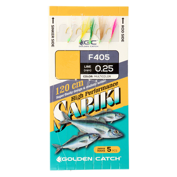 Самодур GC Aji Sabiki F405 №8 Multicolor(5 крючков)