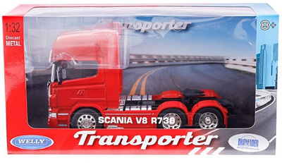 Металева модель Welly Вантажівка Scania 1:32 Червона (4891761326708)