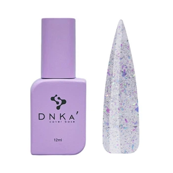Гель-лак DNKa Polish Gel Spalah 0109 прозрачное серебро с салатовыми блестками светоотражающий 12 мл