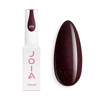 Гель-лак JOIA vegan 039 бордовий із шиммером 6 мл