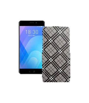 Чохол-флип з екошкіри для телефону Meizu M6 Note Клітинки