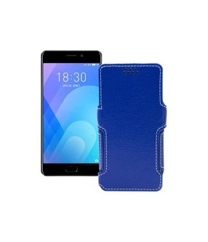 Чохол-книжка з екошкіри для телефону Meizu M6 Note Синій