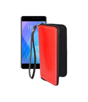 Чохол-гаманець з екошкіри для телефону Meizu M6 Note Червоний