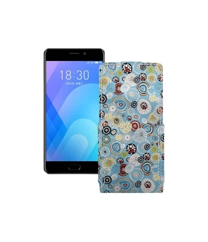 Чохол-флип з екошкіри для телефону Meizu M6 Note Кола-кольорові