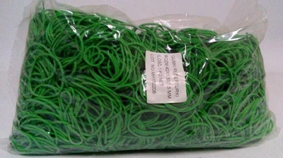 Фиксирующая Резинка для денег №40 ( зеленая )*1,5мм 1 кг "Plast" 1 пачка