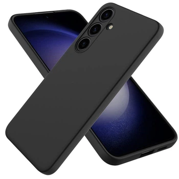 Чехол Fiji Full Soft Premium для Samsung Galaxy S24 (S921) противоударный бампер с микрофиброй Black