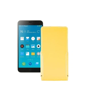 Чохол-флип з екошкіри для телефону Meizu M1 Note Жовтий