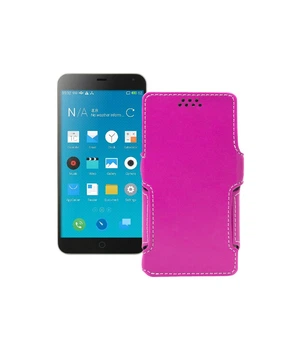 Чохол-книжка з екошкіри для телефону Meizu M1 Note Рожевий