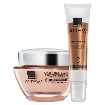 Набор кремов Энергия Протинола для лица и под глаза Avon Эйвон Anew Skin Renewal 50/15 мл