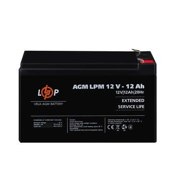 Аккумулятор LogicPower AGM LPM 12V 12 Ah для ИБП – свинцово-кислотный, 400 циклов (LP6550)