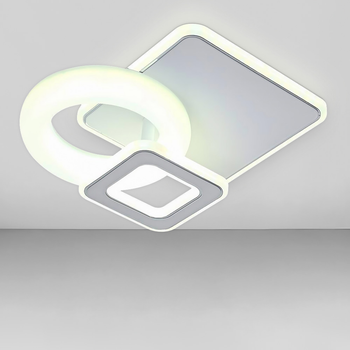 Люстра потолочная светодиодная LED Light House SY-19942/1 WT+BK 250*250*80 50W без пульта, цвет белый