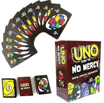 Дитячий ігровий набір UNO Show' Em No Mercy (Без вибачень) настільна гра - карти УНО для всієї родини з додатковими картами, 168 карт (96520605)