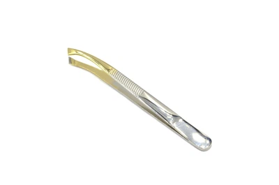 Пинцет для бровей Beauty LUXURY P-19 скошенный золото (4820125713298)