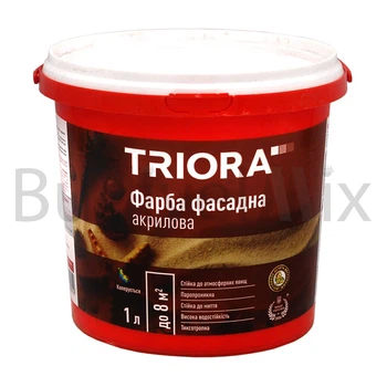 Фарба фасадна TRIORA NEW акрилова 1 л біла матова