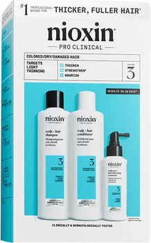 Zestaw do pielęgnacji włosów Nioxin System 3 Szampon 300 ml + Odżywka 300 ml + Maseczka 100 ml (4064666843988)