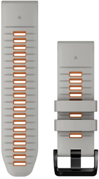 Pasek Garmin QuickFit Silicone Band 26mm Fog Gray/Ember Orange (010-13281-02)