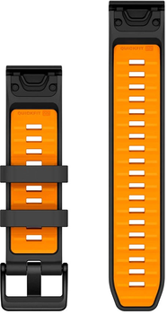 Ремінець Garmin QuickFit Silicone Band 22mm Graphite/Spark Orange (010-13392-05)