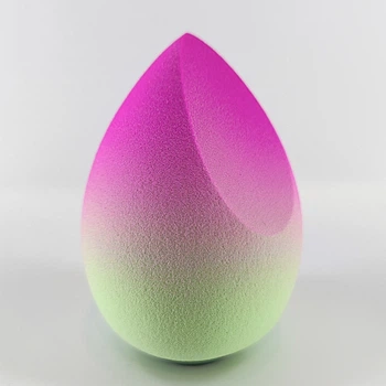Спонж-косметическая губка для макияжа Soft Moments 6 см Gradient розово-салатовый (капля) 1 шт.