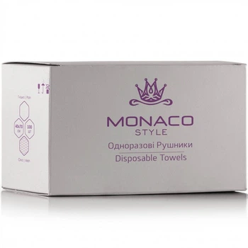 Полотенца одноразовые Monaco Style 40х70см (100шт. сложенные) сетка