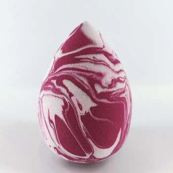 Спонж-косметическая губка для макияжа Soft Moments 6 см Marble розово-белый (капля) 1 шт.