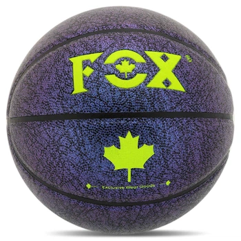 Мяч баскетбольный PU №7 FOX BA-8712 (PU, бутил, синий)