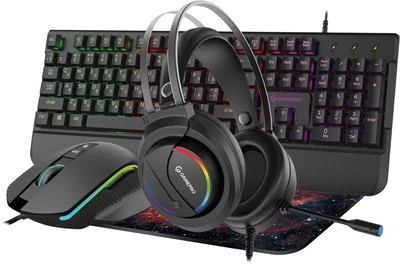 Комплект GamePro Gameset 4 в 1 USB (GS1252) Чорний