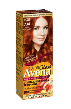 Стойкая крем-краска для волос Avena Color №734 Тициан 133 мл (4823115502766)
