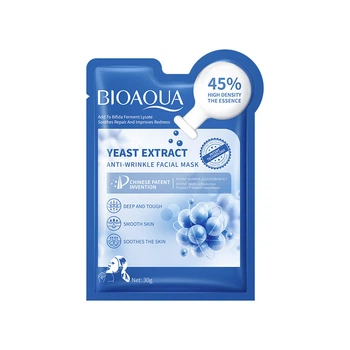 Тканевая маска с экстрактом дрожжей Bioaqua Yeast Extract Anti-Wrinkle Facial Mask
