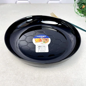 Чорне глибоке блюдо для заливного Luminarc Friend Time Black 25 см (P6375)