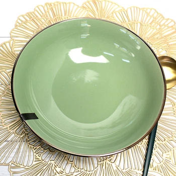 Супова зелена тарілка 20 см Ardesto Bagheria Pastel green