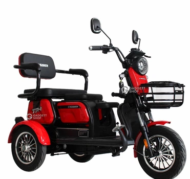 Електроскутер триколісний Crosser TR1 PRO (1200W 24AH 72V)- Червоний