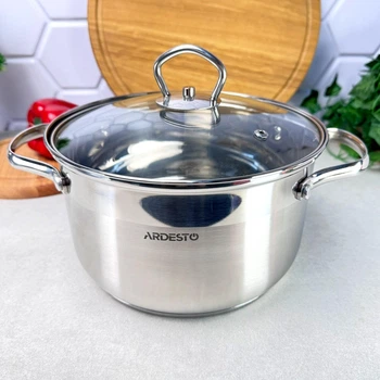 Містка каструля для індукційної плити 4.2 л з кришкою, Ardesto Gemini Bari