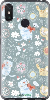 Чехол на Xiaomi Mi Max 3 Котята v3 "1223t-1534-70447"
