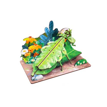 Деревянный пазл 3D "Phylliidae" Bambi 68038W 58 деталей