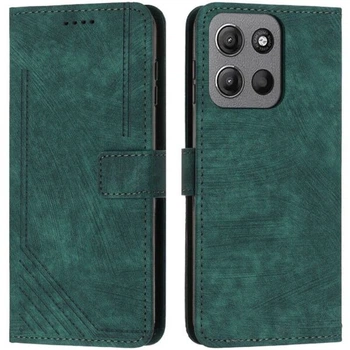 Чохол-книжка Deexe Lines Series для Motorola Moto G15 - Green