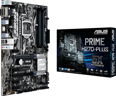 Материнская плата Asus Prime H270-Plus (s1151, Intel H270, PCI-Ex16) –  фото, отзывы, характеристики в интернет-магазине ROZETKA | Купить в  Украине: Киеве, Харькове, Днепре, Одессе, Запорожье, Львове