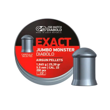 Пули свинцовые JSB Exact Jumbo Monster 5,52 мм 1,645 г 200 шт