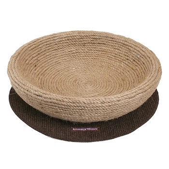 Лежак-кігтеточка для котів CattyMan Scratching Jute Bed з килимком (84194)