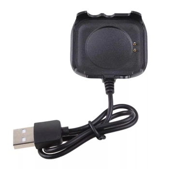 Зарядний USB кабель на розумний годинник HW22 30 см. Чорний